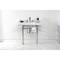 Kingston Brass 36 Carrara Marble Console Sink with Stainless Steel Legs, Marble WhitePolished Chrome LMS36MSQ1 - alternate 6